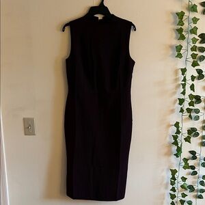 Ann Taylor Dark Purple Midi Dress